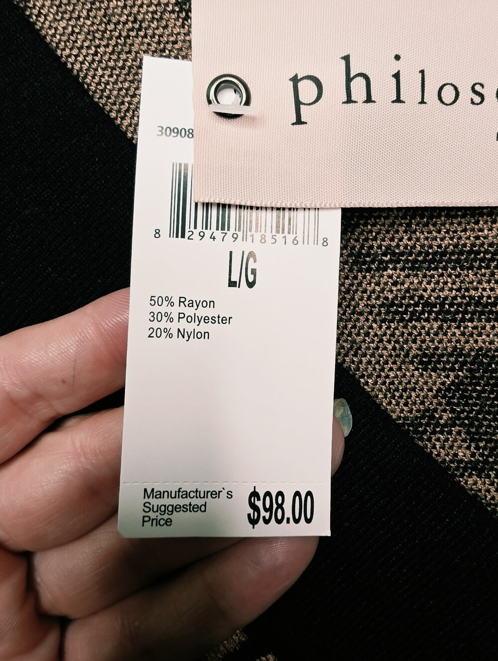 NWT Philosophy Republic Clothing Oversized Houndstooth Cardigan Sweater Gold But - Picture 10 of 12